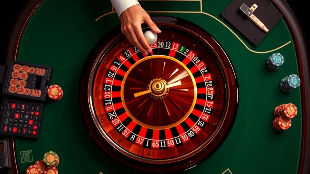 Tavolo di roulette dal vivo, parte del casinò dei migliori siti non AAMS